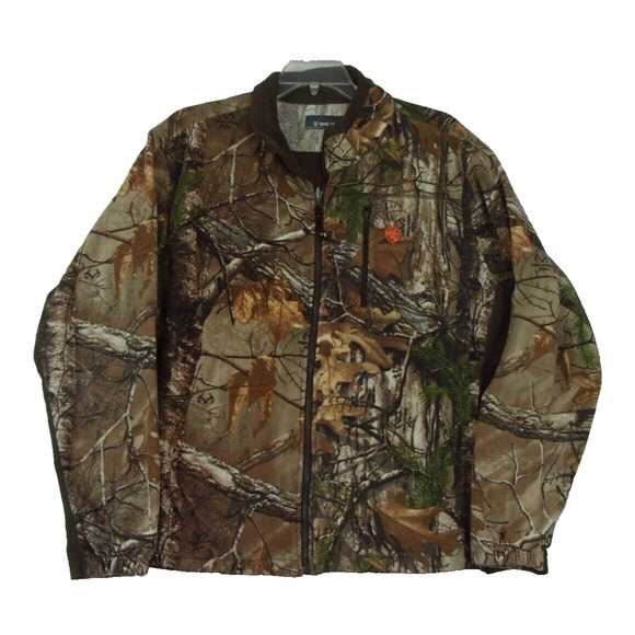 Game Winner Mens 2XL Camouflage Full‎ Zip Fleece Jacket RealTree Hunting - Picture 1 of 10